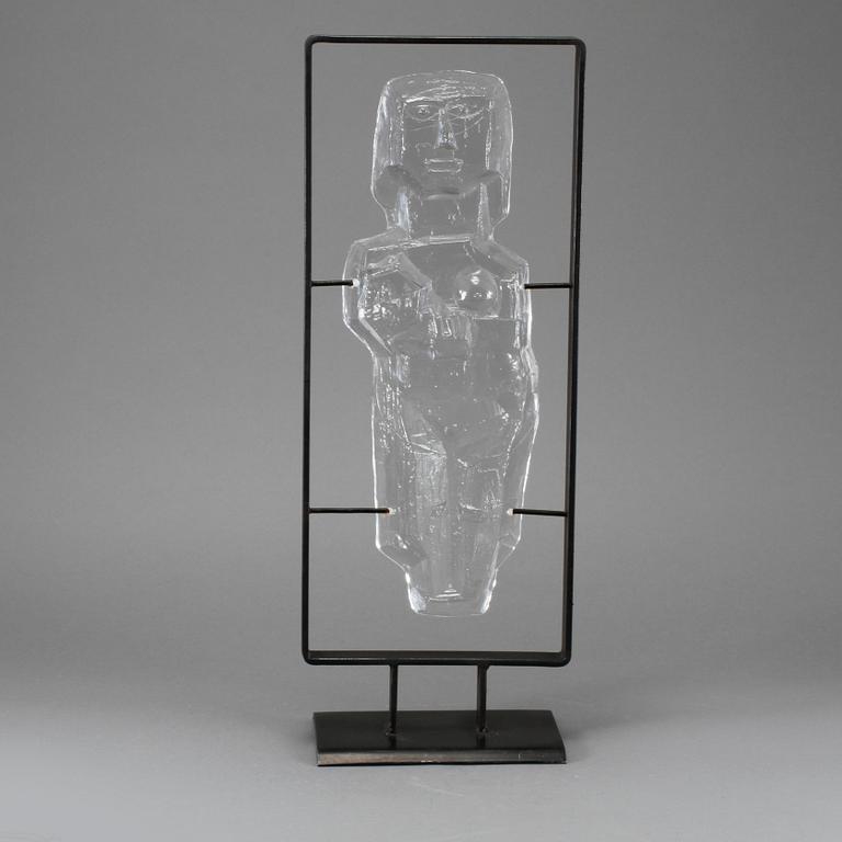 SKULPTUR, glas, Erik Höglund, Boda, osignerad, 1900-talets andra hälft.