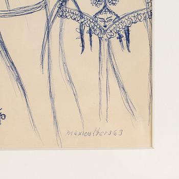 A Max Walter Svanberg sketch, signed and dated -63.