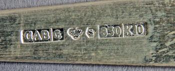 KAFFESKEDAR, 12 st, silver, GAB.