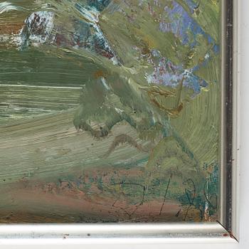 Jarl Ingvarsson, oil on panel, signed JI and dated -86.