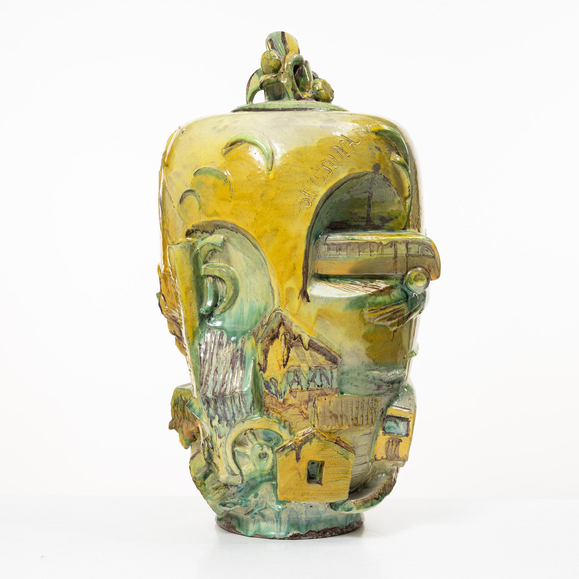 Allan Ebeling, a large lidded vase, 1950.