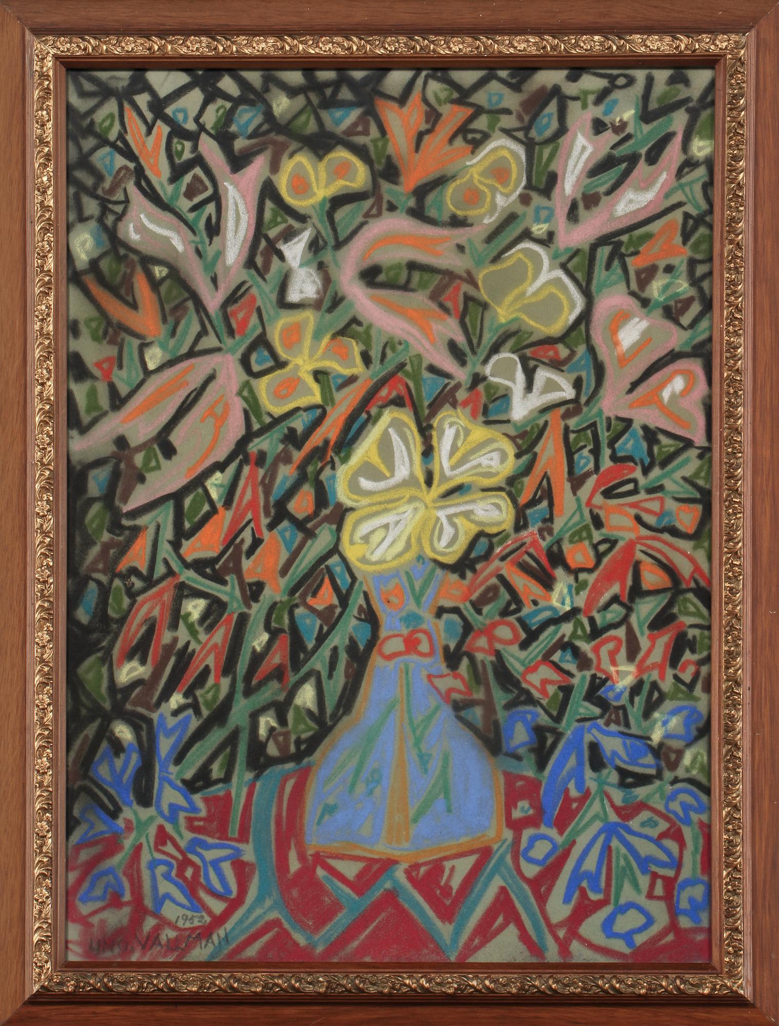 UNO VALLMAN, pastell, signerad och daterad 1952.
