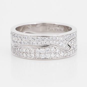 GEORG JENSEN, "Fusion", ringar, 2 st, med briljantslipade diamanter.