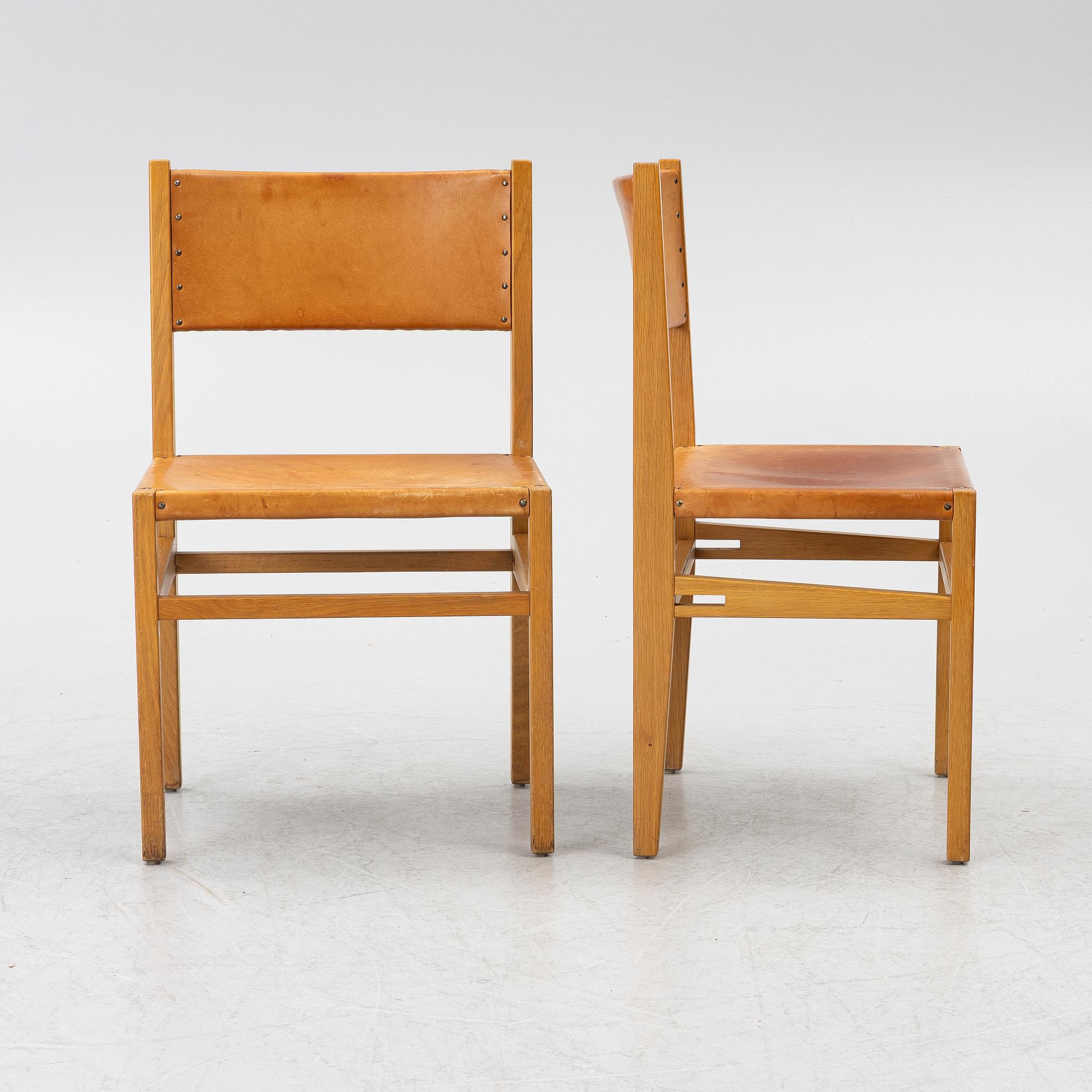 Evert Gentzell, four chairs, 1950's/60's.