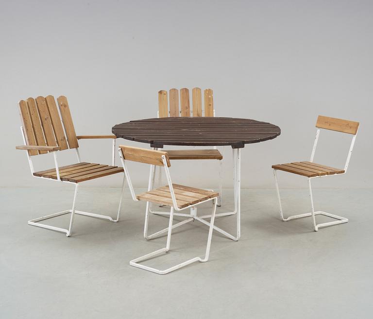 TRÄDGÅRDSGRUPP, 2+2+1 delar, Grythyttan.