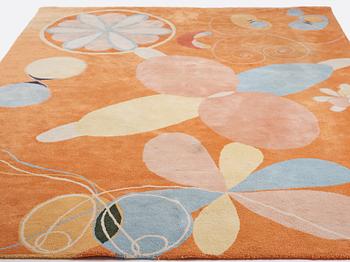 Hilma af Klint, a carpet ''Group IV, no 4. The Ten Largest youth'', handmade, 7/10, c 315 x 234 cm.