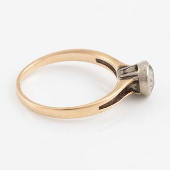 Ring, 18K gold and silver with old-cut diamond.
