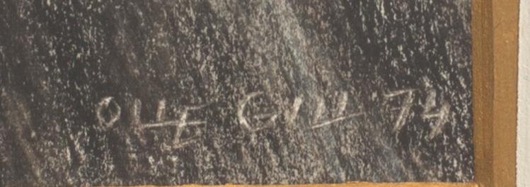 OLLE GILL, mixed media, signed 74.