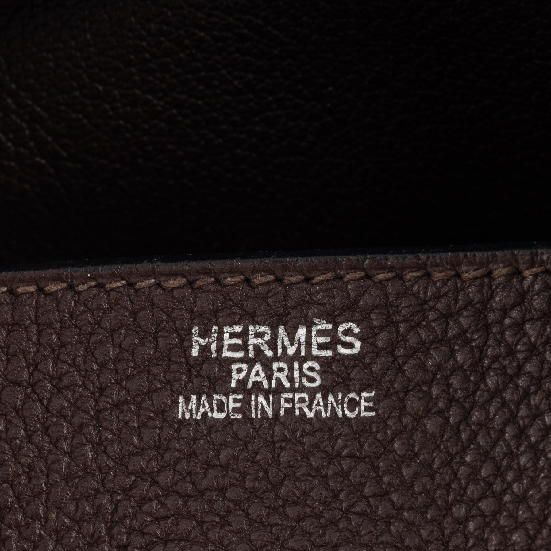 Hermès, a chocolate brown Togo leather 'Birkin 35' handbag, 2008.