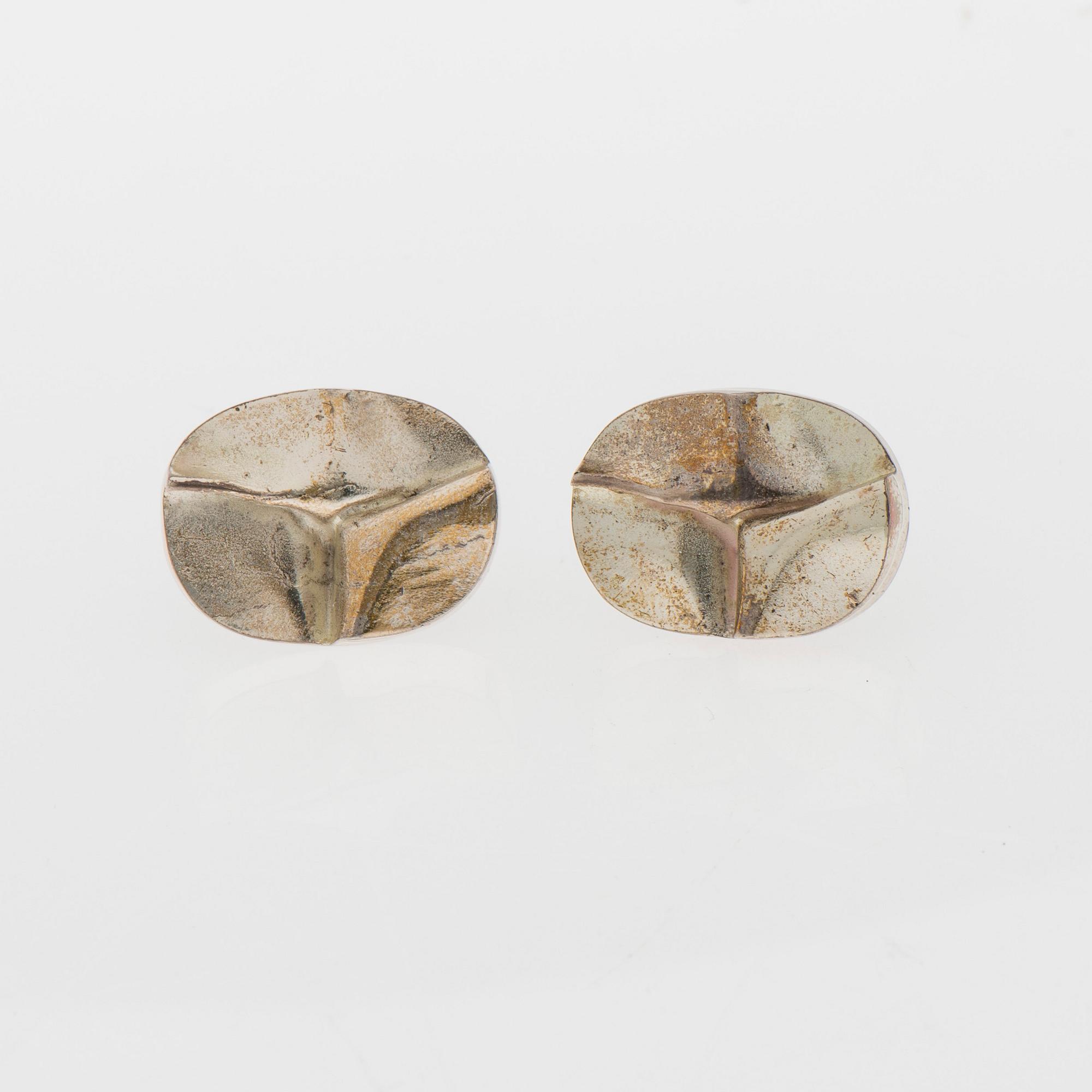 MANSCHETTKNAPPAR, Björn Weckström, Lapponia 1971, silver.