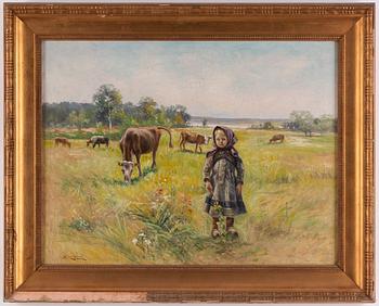 Severin Nilson, oil on canvas, signed.