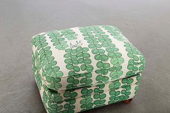 A model 336 easy chair with stool by Josef Frank for Firma Svenskt Tenn, Sweden.