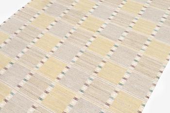 Barbro Nilsson, a 'Falurutan gul S' carpet, flat weave, c. 280 x 188 cm, signed AB MMF BN.