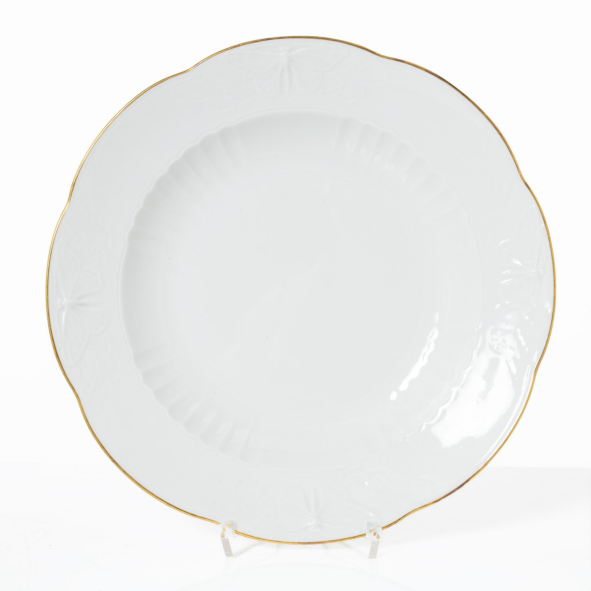 Alf Wallander, a 69 pieces dinner service, porcelain, "Fjäril", Rörstrand, early 20th century.