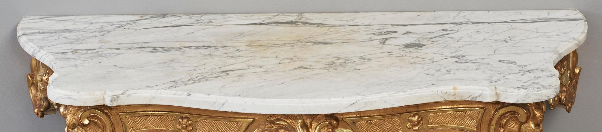 A Swedish Rococo 18th century console table by Adam Flodin, master 1758.