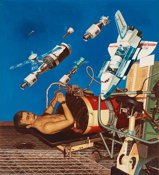 Erró (Gudmundur Gudmundsson), “All The Manned Space Vehicles” ur "Serie spatiale".