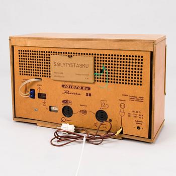 A 1950-60s Finnish Salora 'Riviera 58' tube radio.