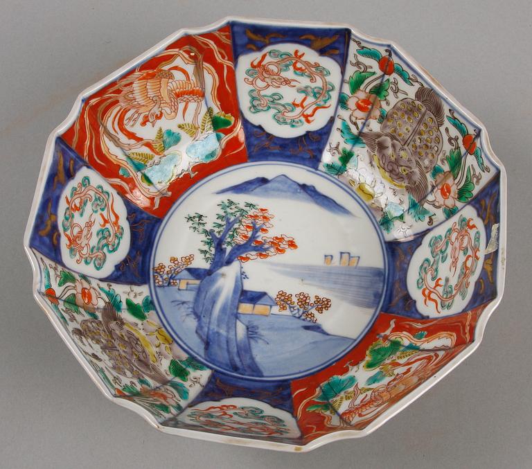 SKÅL, porslin, Imari, Japan 1800/1900-tal.