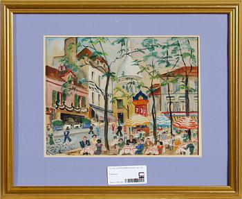 LUCIEN GENIN, akvarell, sign.