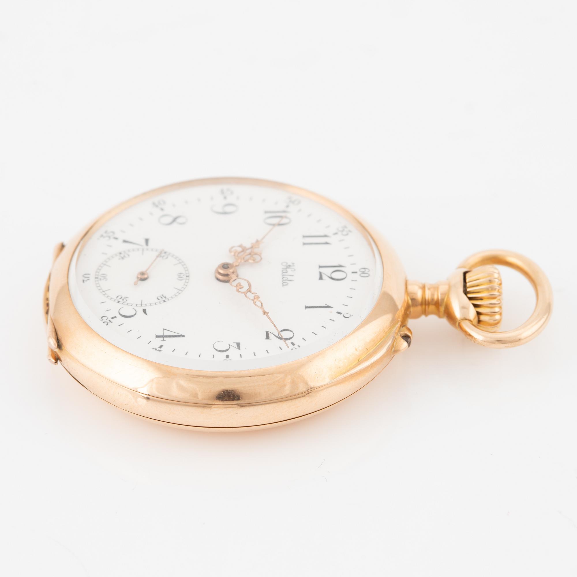 Halda, pocket watch, 39.5 mm.