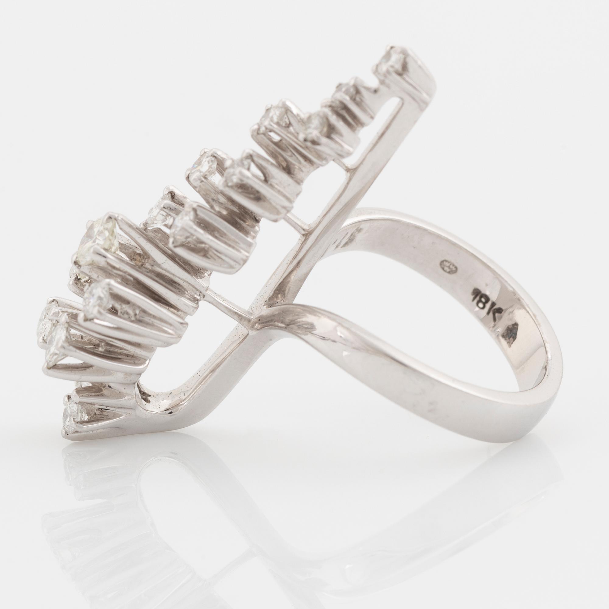 Brilliant cut diamond ring.