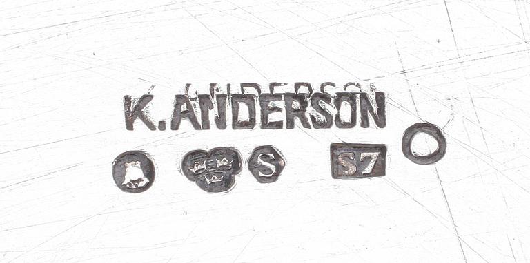 SKÅL, silver, K Andersson, Stockholm. 1920. Ca 400g.