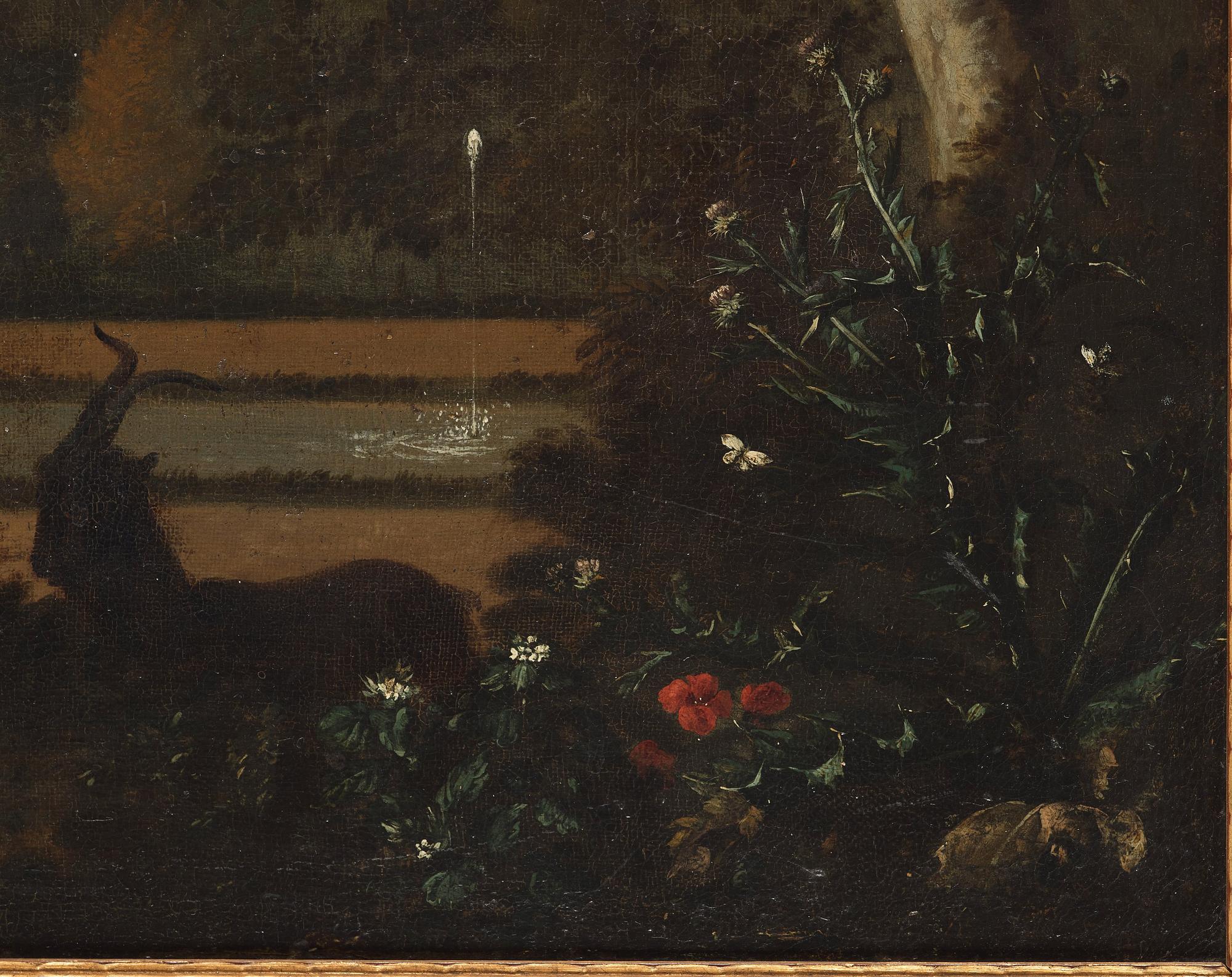 ABRAHAM JANSZ. BEGEYN, hans krets. Osignerad. Uppfodrad duk 59 x 79 cm.