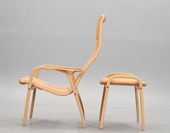 FÅTÖLJ med FOTPALL, "Lamino", Yngve Ekström, Swedese.