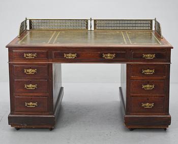 SKRIVBORD, engelsk stil, Hobbs & Co, London, 1800-talets andra hälft.