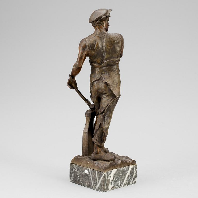SKULPTUR,  patinerad zink, omkring 1900.
