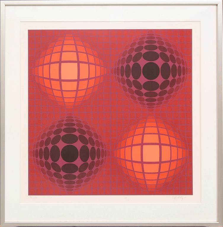 Victor Vasarely, färgserigrafi signerad och numrerad 155/250.