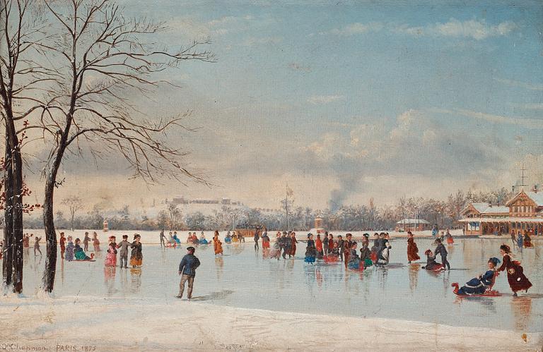 Conrad Wise Chapman, Skridskoåkning i Bois de Boulogne.