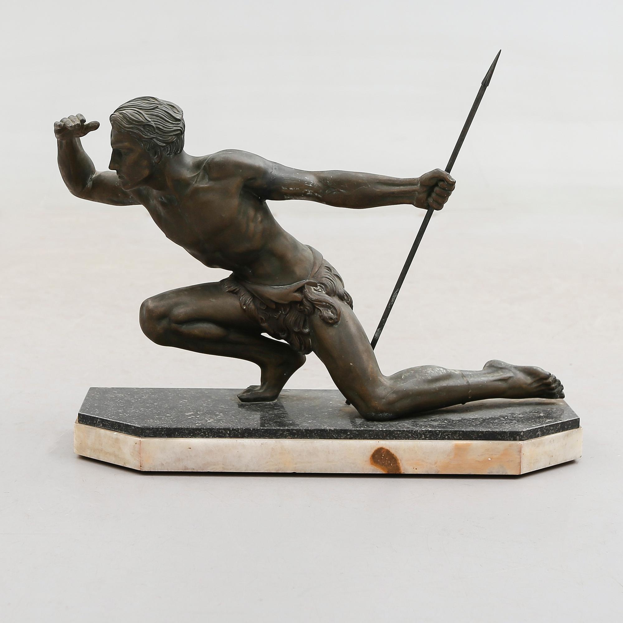 SKULPTUR, bronserad metall, 1900-tal.