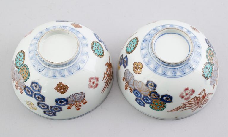 SKÅLAR, 1 par, porslin, Kina, 1800-/1900-tal.
