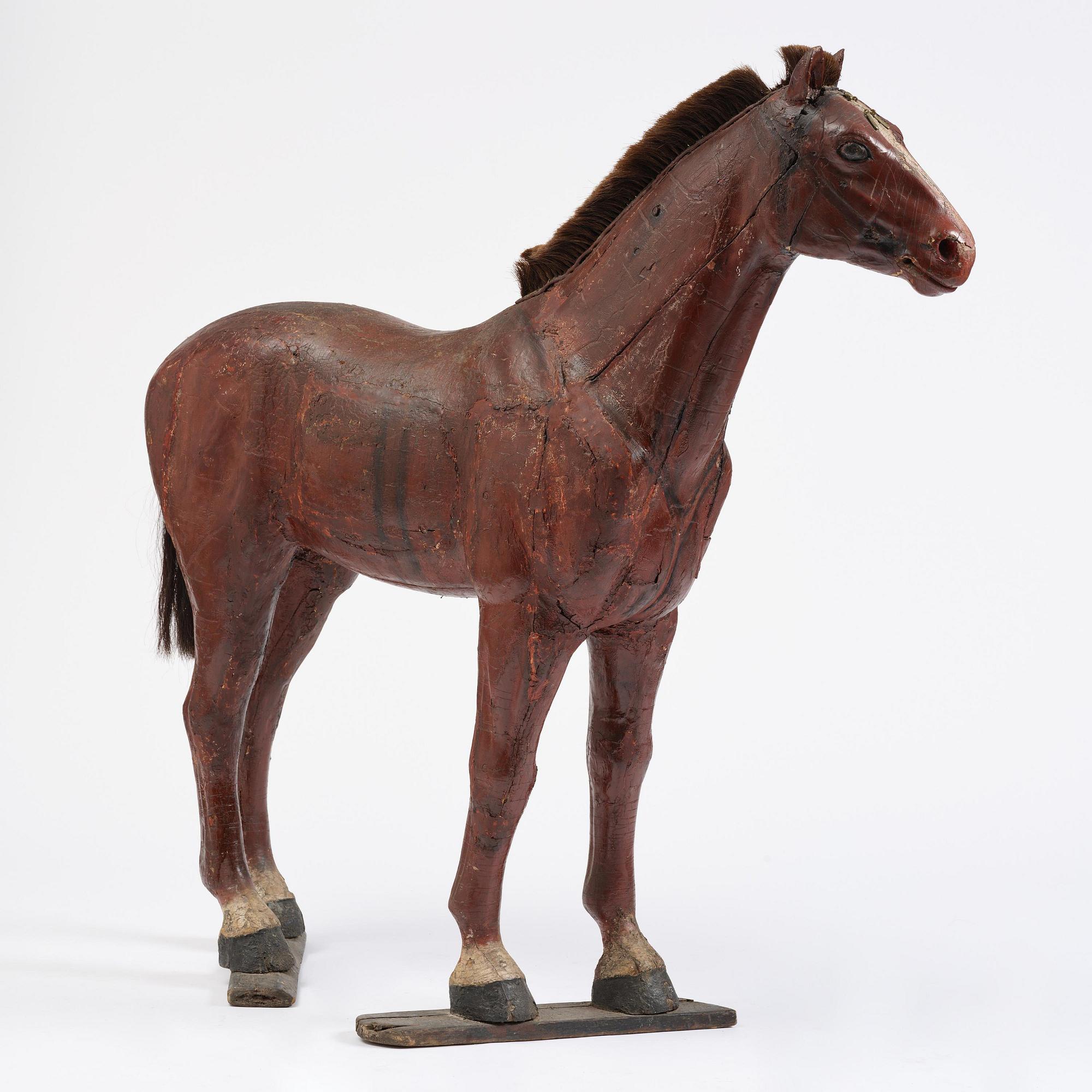 A presumably Russian model of a horse, 19th century.