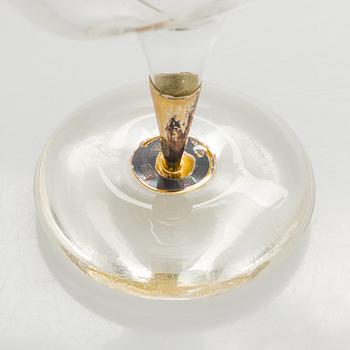 Oiva Toikka och Mauno Honkanen, glasfågel, osignerad, Silver .830. Tillverkare A. Tillander. 1985.
