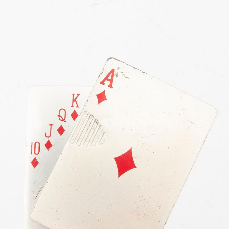 Tändare 5 st "Deck card lighters", 1900-talets andra hälft.