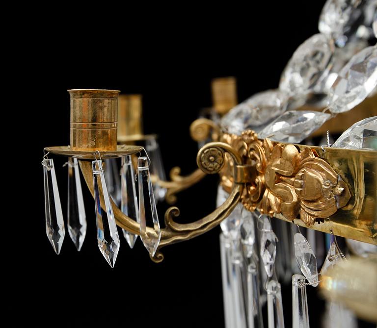 LJUSKRONA, empire, 1800-talets första hälft. Höjd ca 105 cm.