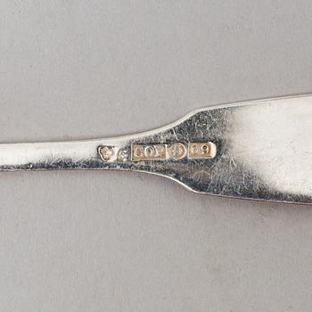 a lot of 24 silver spoons by C O Persson AB in Haparanda, Sweden. Weight ca 522 grams.
