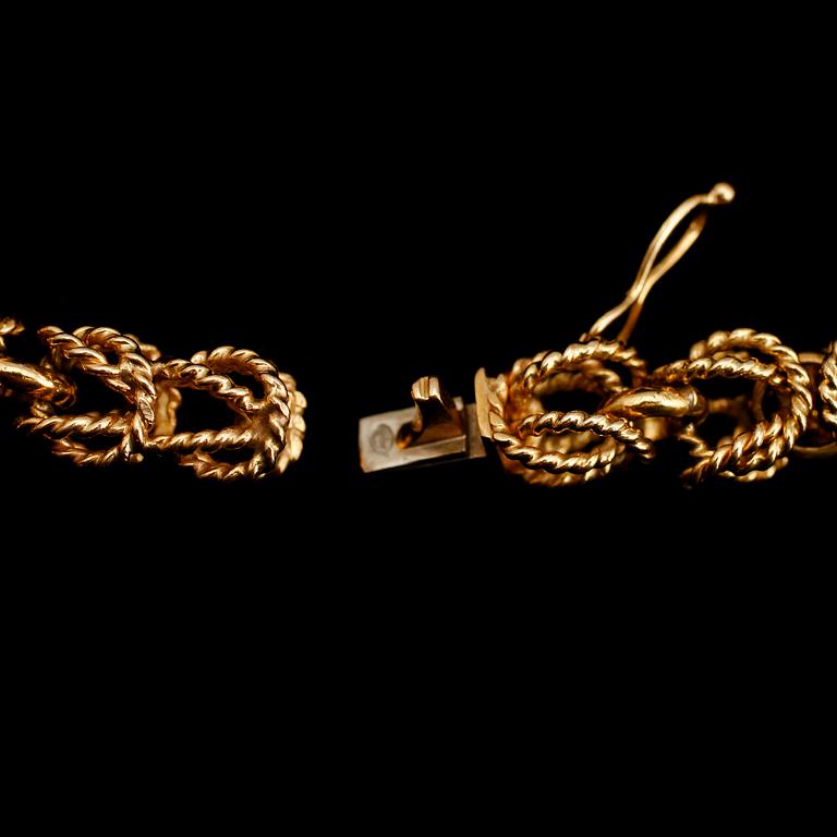 COLLIER, 18 k guld. Vikt ca 114 g.