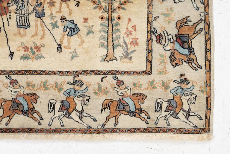 Carpet, figural, 175 x 110 cm.