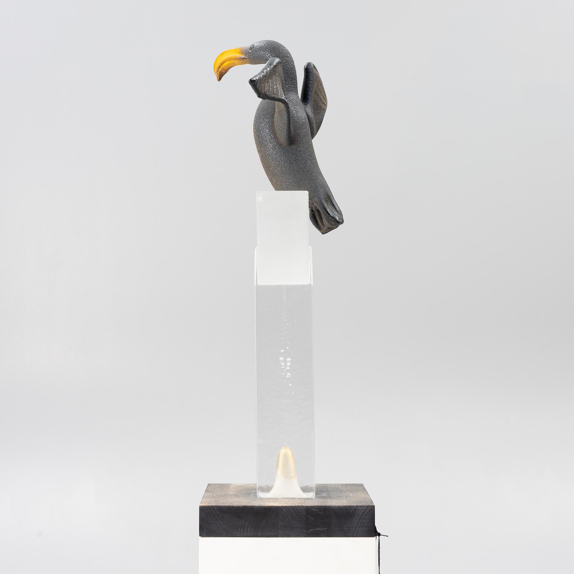 Kjell Engman, sculpture, glass, Kosta Boda.