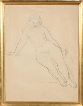 HILDING LINNQVIST, blyerts, signerad.