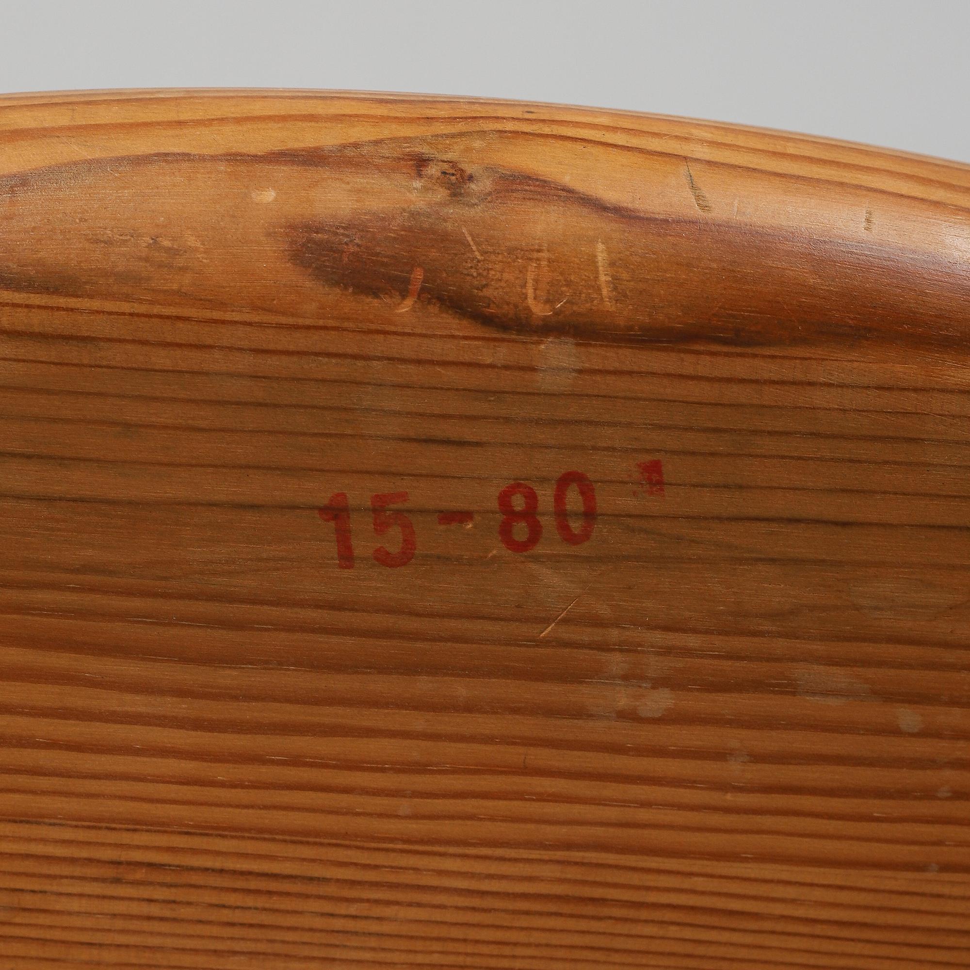 A group of five pine chairs, , Rainer Daumiller, Denmark, 1960/70s.