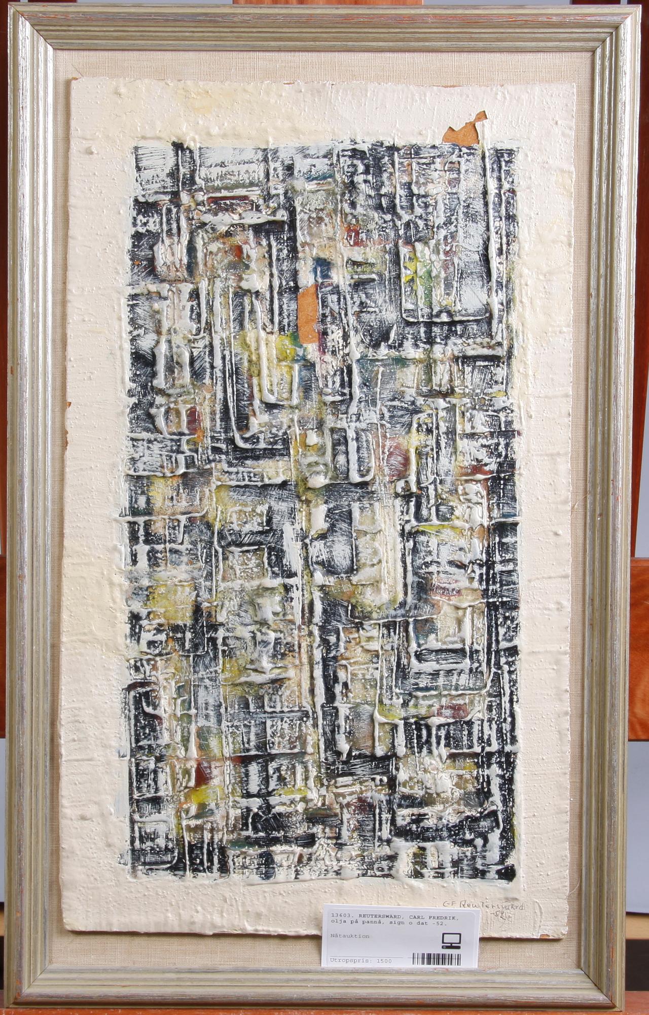 REUTERSWÄRD, CARL FREDRIK, olja på pannå, sign o dat -52.