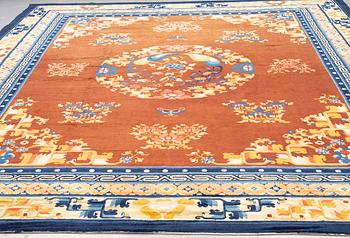 A Chinese antique Ningxia carpet. Measurement 486 x 384 cm.