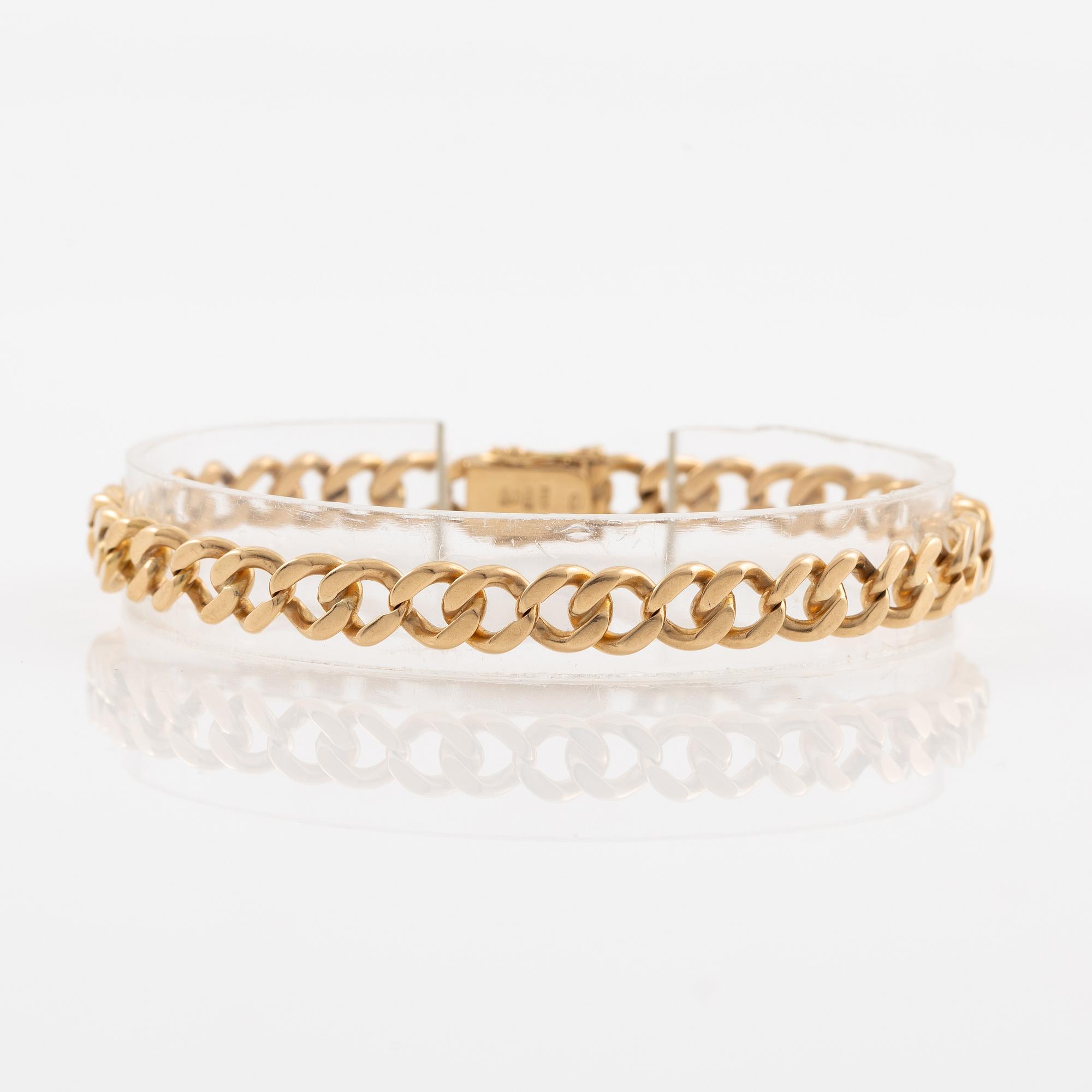 Armband 18K guld, pansarlänk.