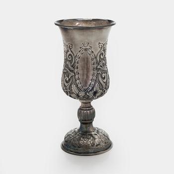 A footed silver beaker, Finnish control marks, Helsinki 1970.