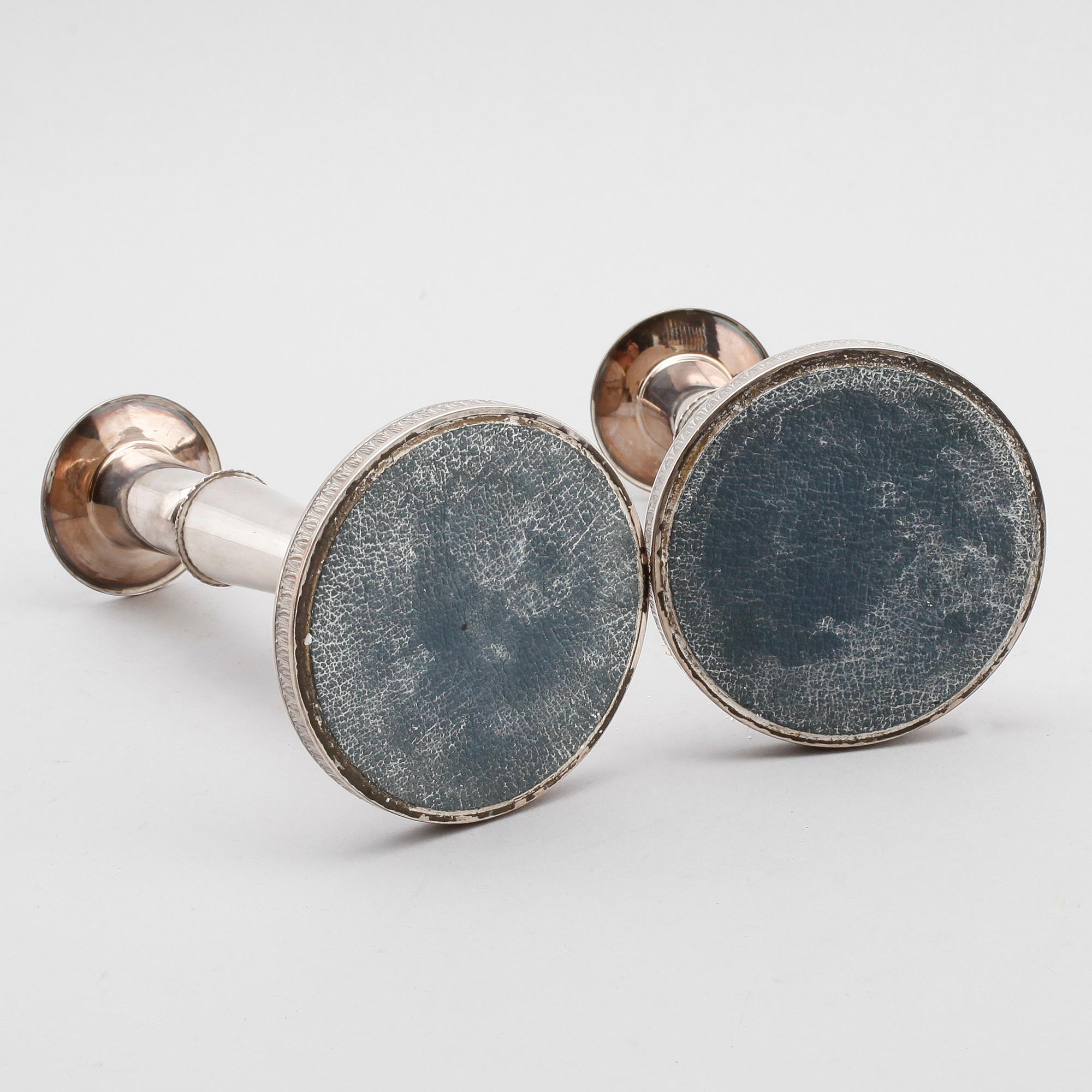 LJUSSTAKAR, 1 par, silver, K&EC, Göteborg 1960.
