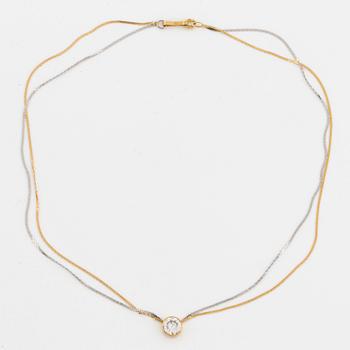 Circa 1,30 ct brilliant-cut diamond necklace.